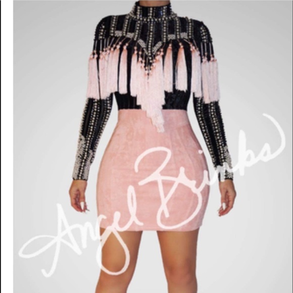 Pink dress custom made by designer angel brinks - Picture 2 of 5